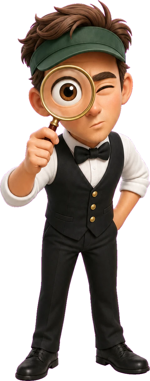 Le Petit Joueur inspecte à la loupe